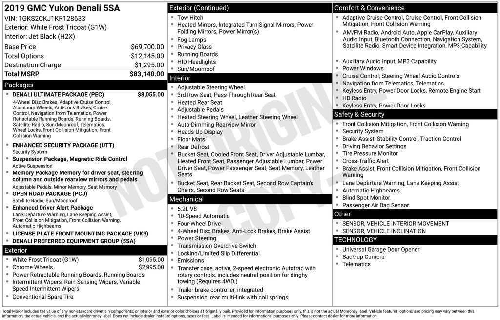 Used 2019 GMC Yukon Denali w/ Denali Ultimate Package image 3