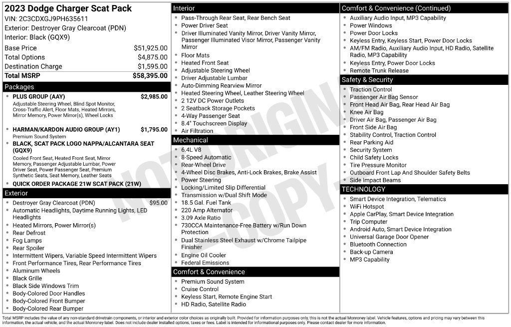 Used 2023 Dodge Charger Scat Pack w/ Plus Group RWD image 3
