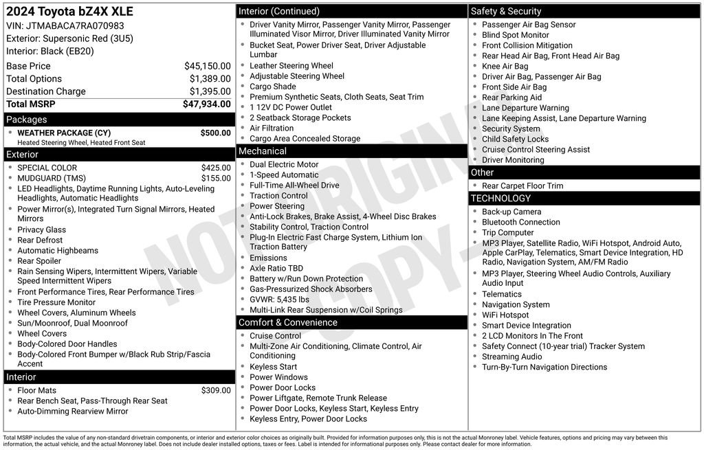 Used 2024 Toyota bZ4X AWD w/ Weather Package image 33