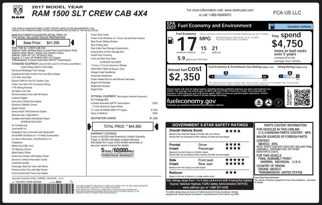 Used 2017 RAM 1500 Classic SLT AWD/4WD image 6