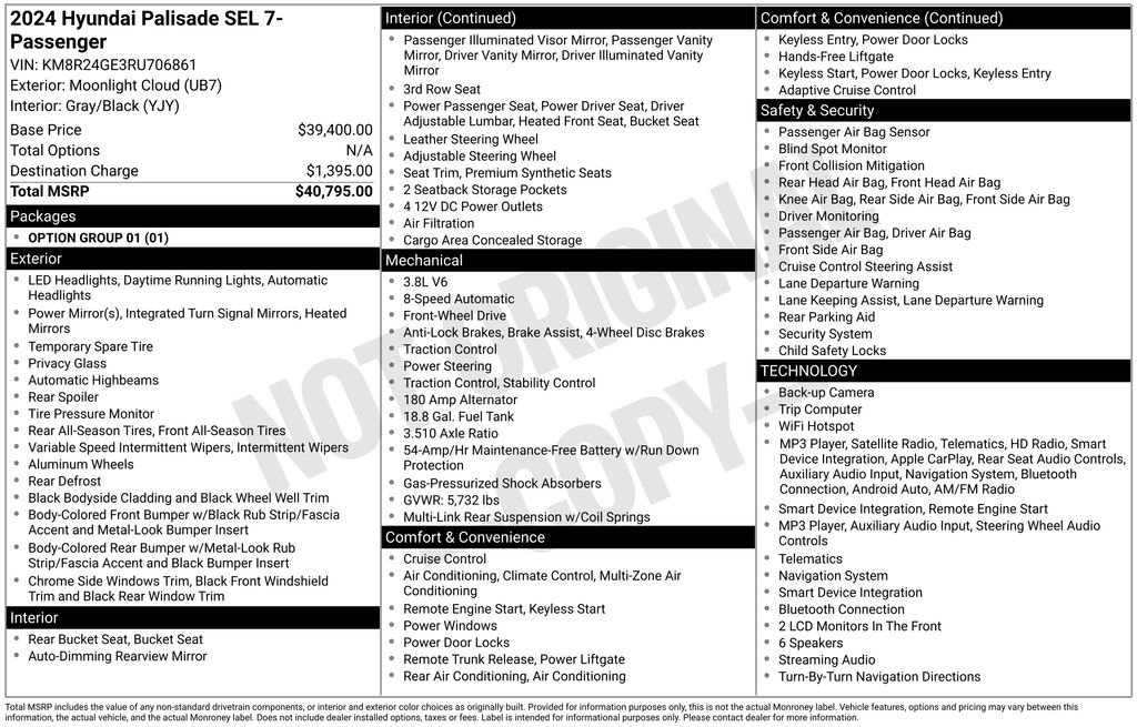 Certified 2024 Hyundai Palisade SEL FWD image 24