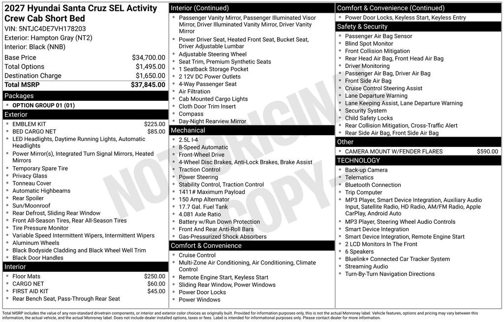 New 2027 Hyundai Santa Cruz SEL FWD image 7