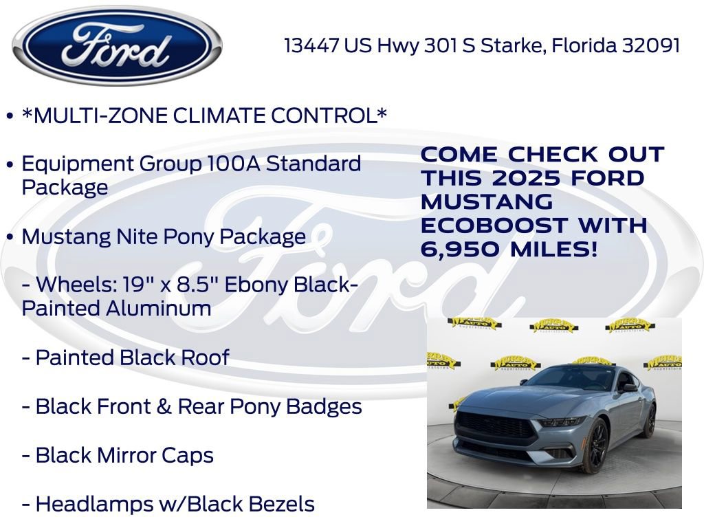 Certified 2025 Ford Mustang Coupe w/ Mustang Nite Pony Package image 17