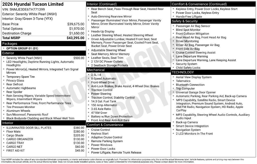 New 2026 Hyundai Tucson Limited FWD image 22
