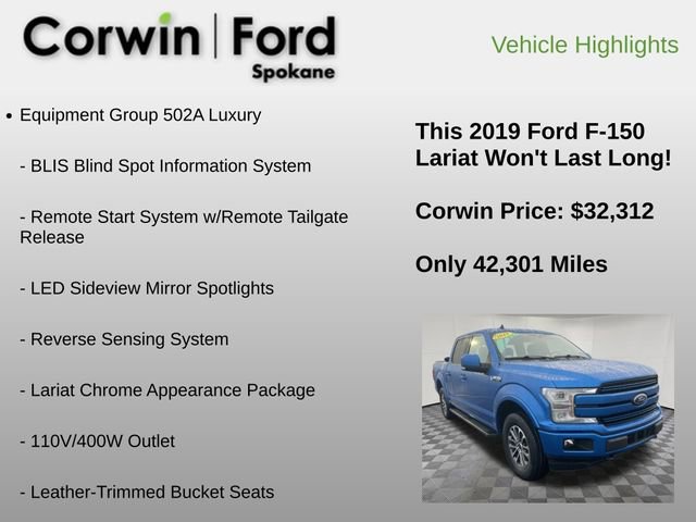 Used 2019 Ford F150 Lariat w/ Equipment Group 502A Luxury image 6