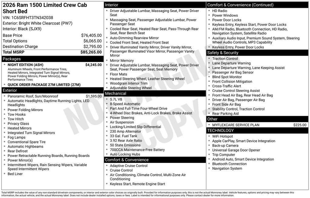New 2026 RAM 1500 Limited w/ Night Edition AWD/4WD image 5