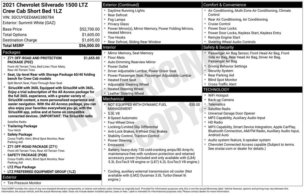 Used 2021 Chevrolet Silverado 1500 LTZ AWD/4WD image 6