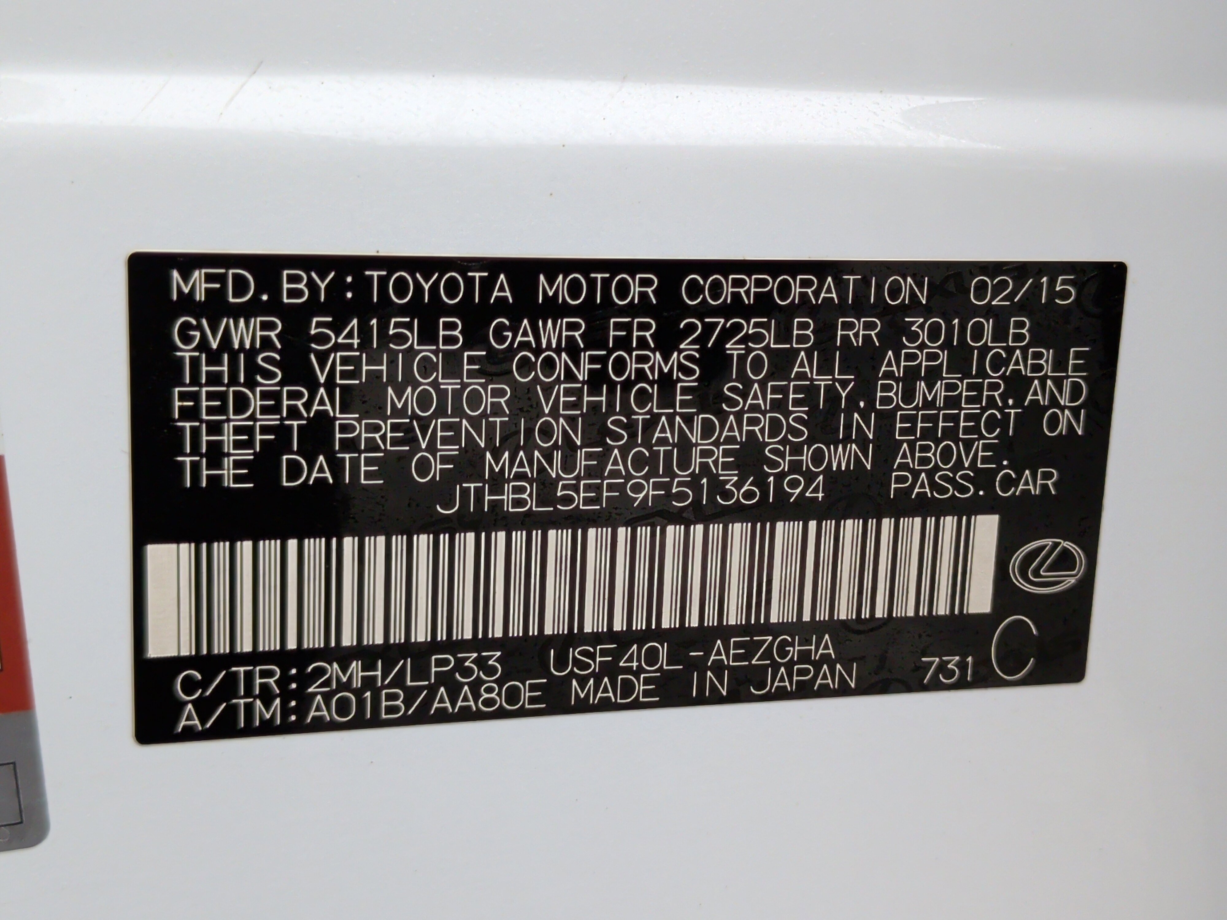 Used 2015 Lexus LS 460 RWD image 40