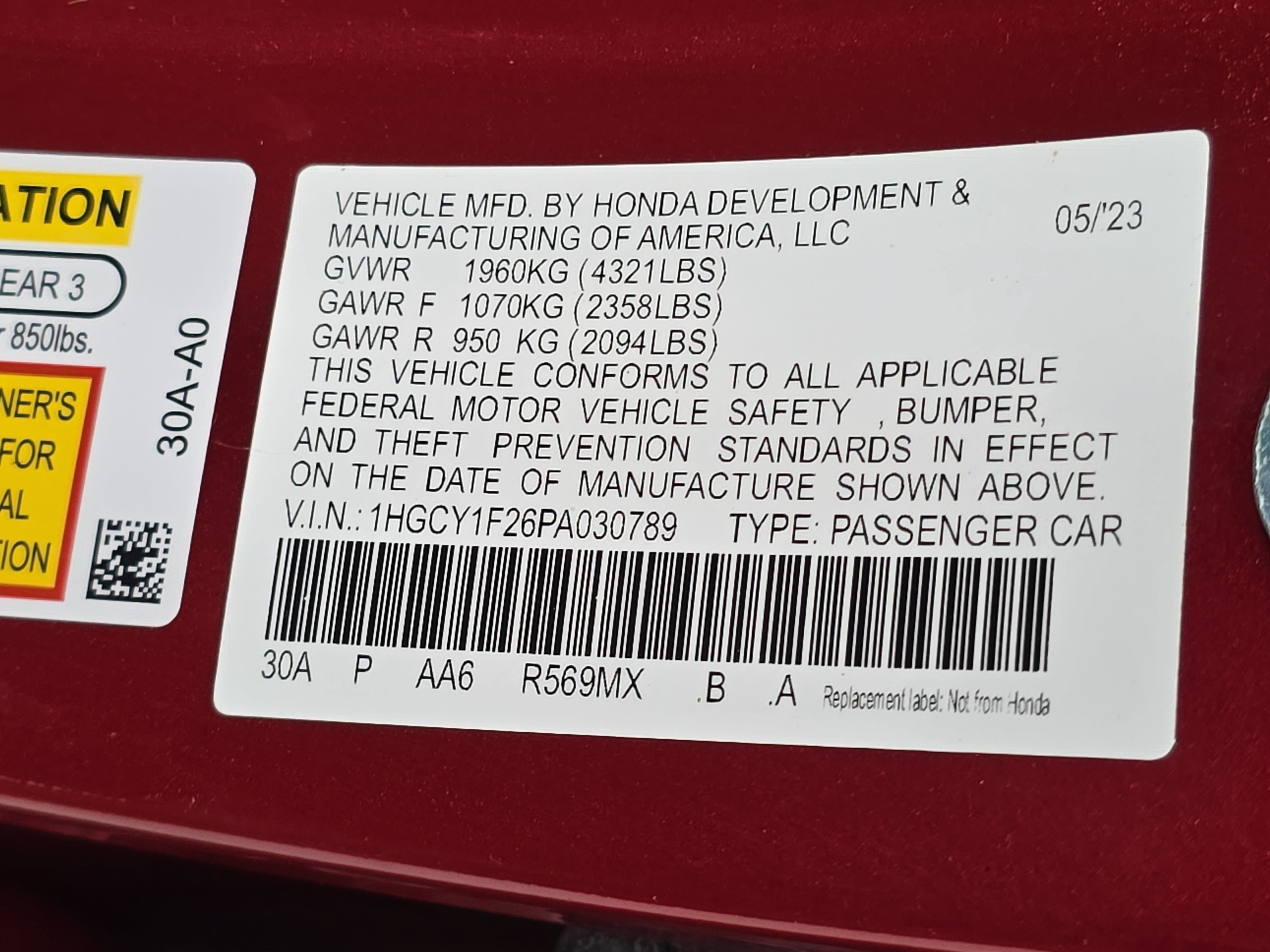 Certified 2023 Honda Accord LX image 33