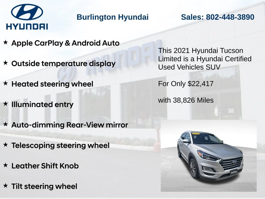 Certified 2021 Hyundai Tucson Limited AWD/4WD image 28