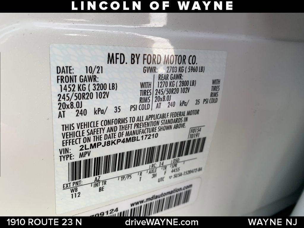 Certified 2021 Lincoln Nautilus Reserve image 29