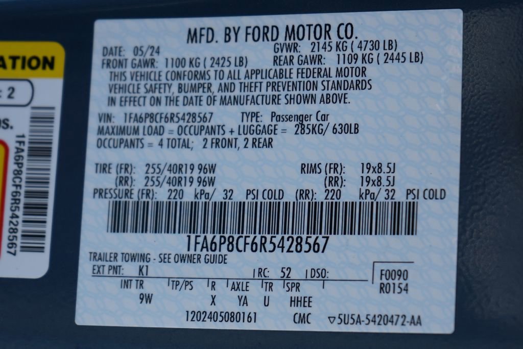 Used 2024 Ford Mustang GT Premium RWD image 48