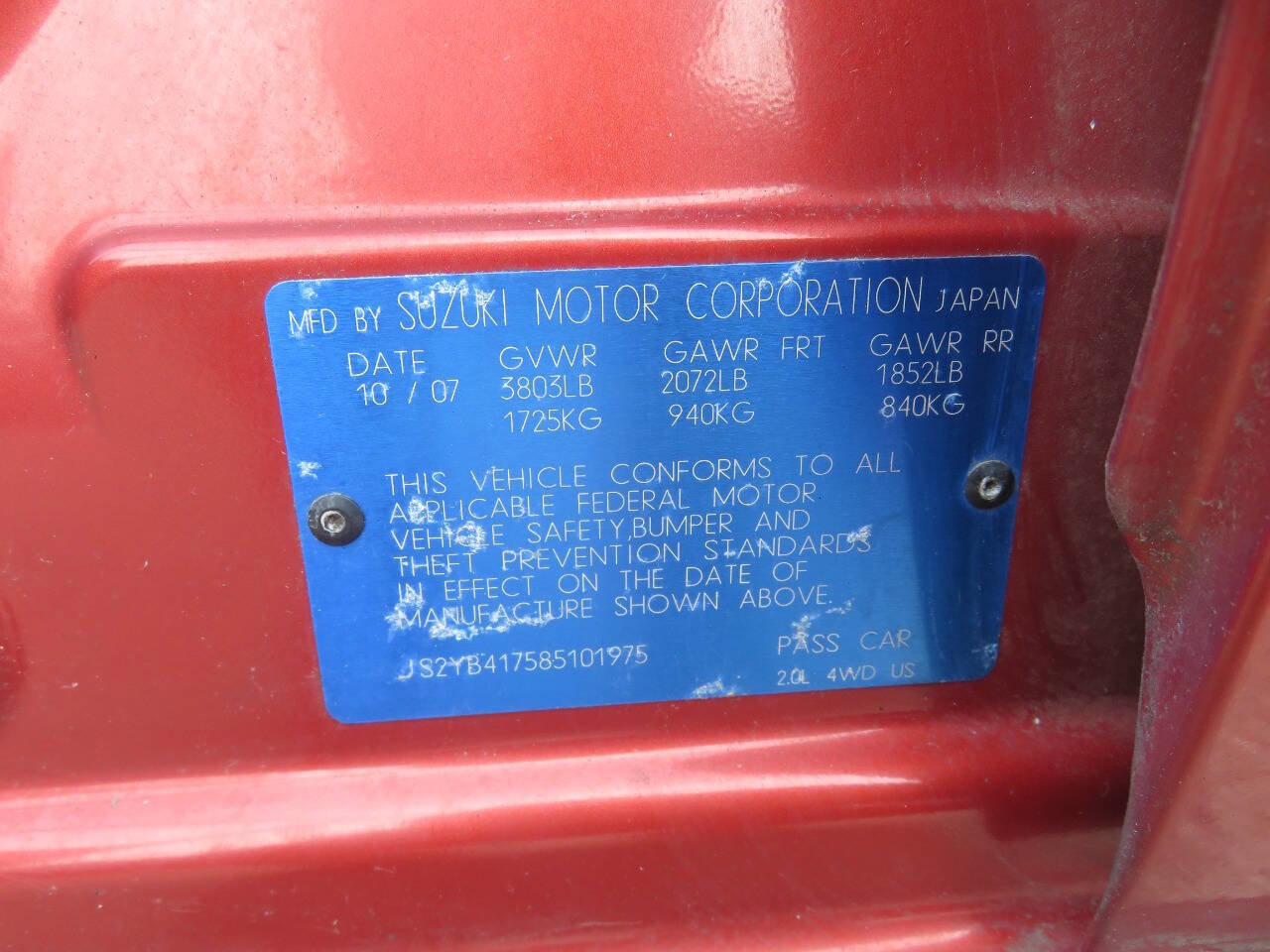 Used 2008 Suzuki SX4 AWD Hatchback w/ Touring Pkg image 39