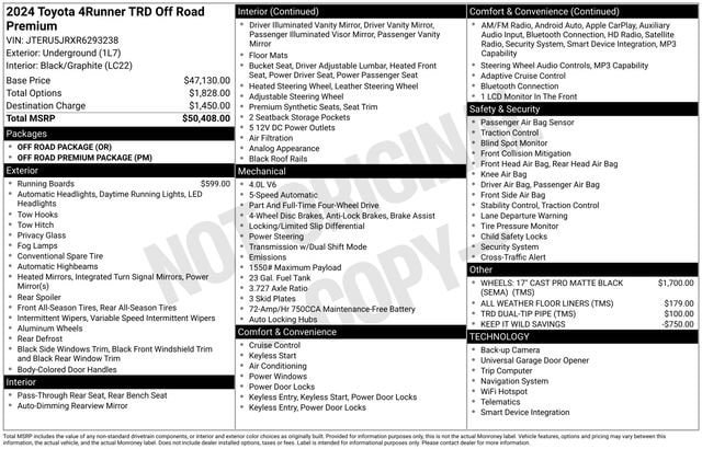 Certified 2024 Toyota 4Runner TRD Off-Road Premium AWD/4WD image 35