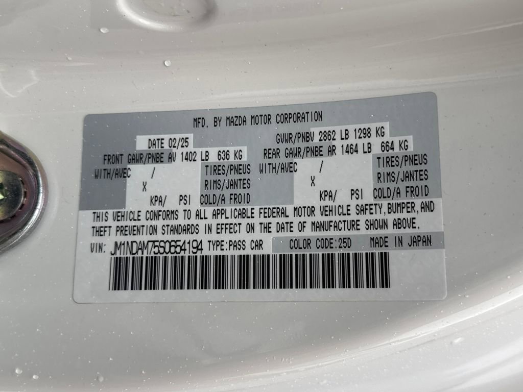 Used 2025 MAZDA MX-5 Miata RF Grand Touring w/ Weather Package image 28