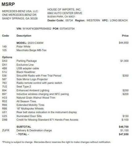 Certified 2023 Mercedes-Benz C 300 Sedan image 4