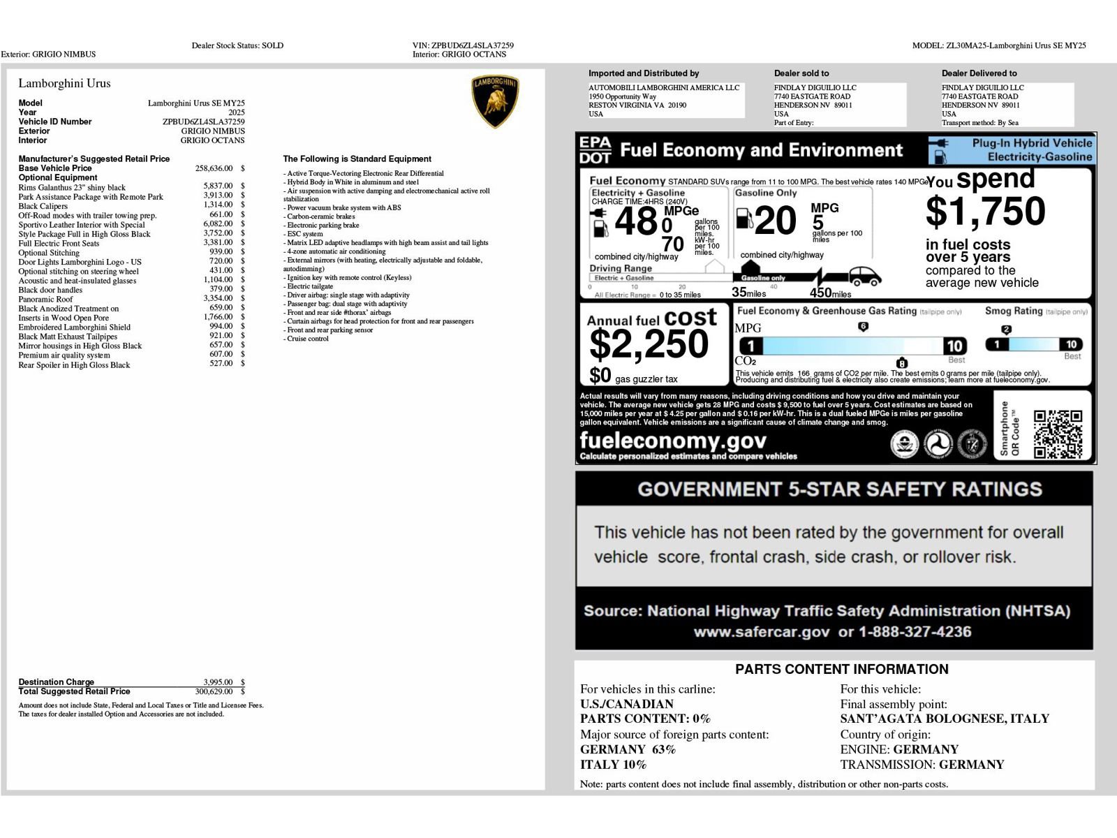 Used 2025 Lamborghini Urus SE AWD/4WD image 6