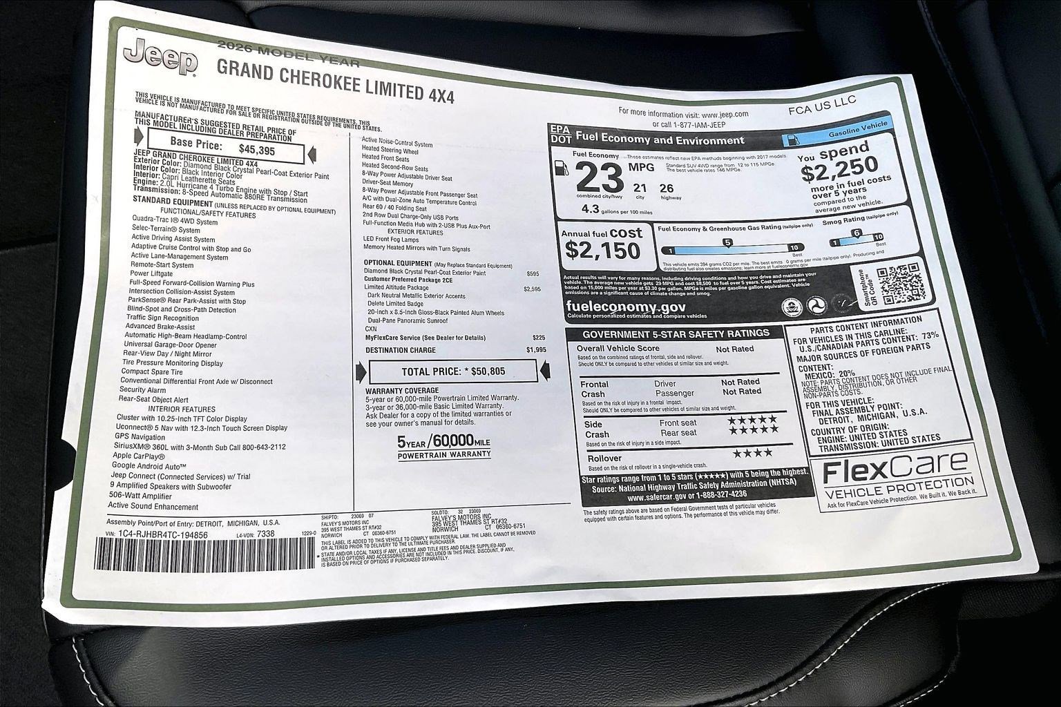 New 2026 Jeep Grand Cherokee Limited w/ Limited Altitude Package image 14