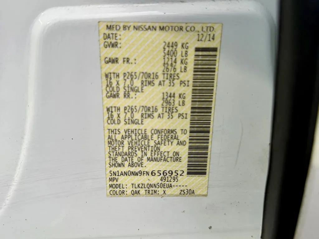 Used 2015 Nissan Xterra X AWD/4WD image 7