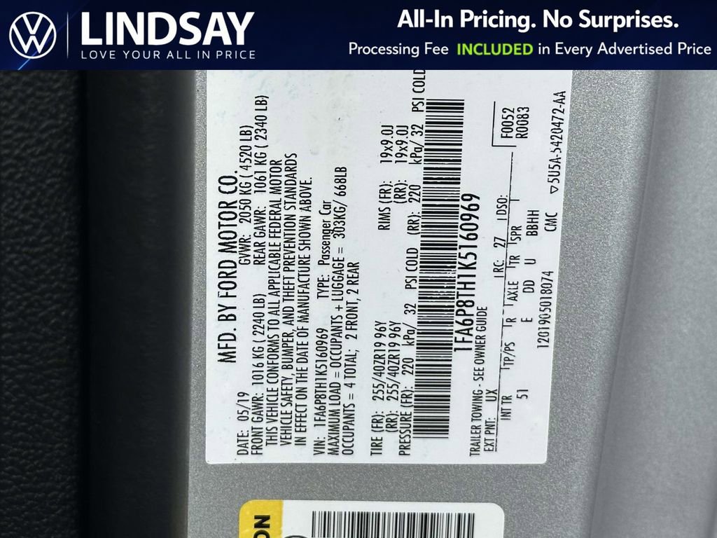 Used 2019 Ford Mustang Premium w/ Ecoboost Performance Package RWD image 26