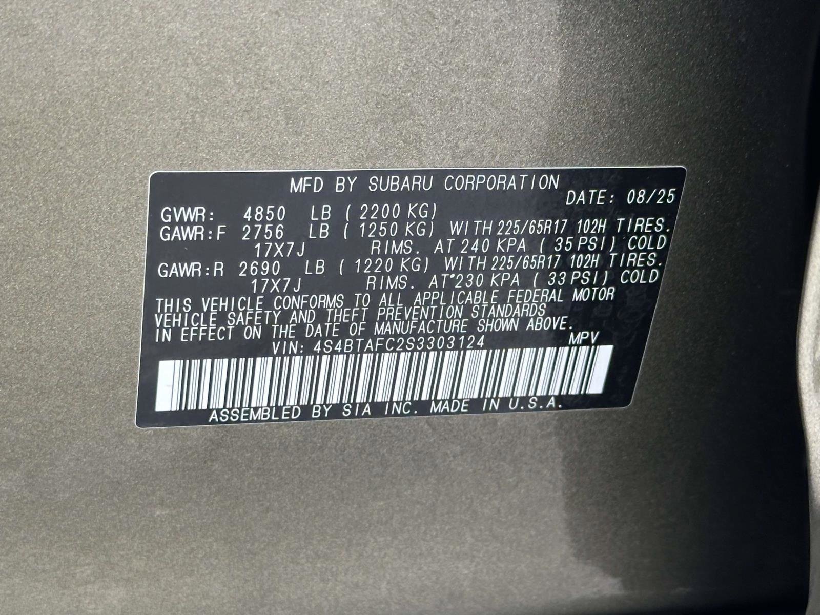 Certified 2025 Subaru Outback Premium AWD/4WD image 27