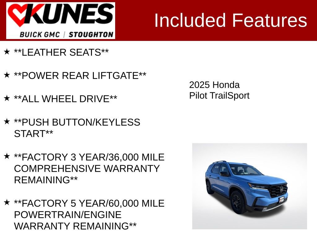 Used 2025 Honda Pilot TrailSport image 3