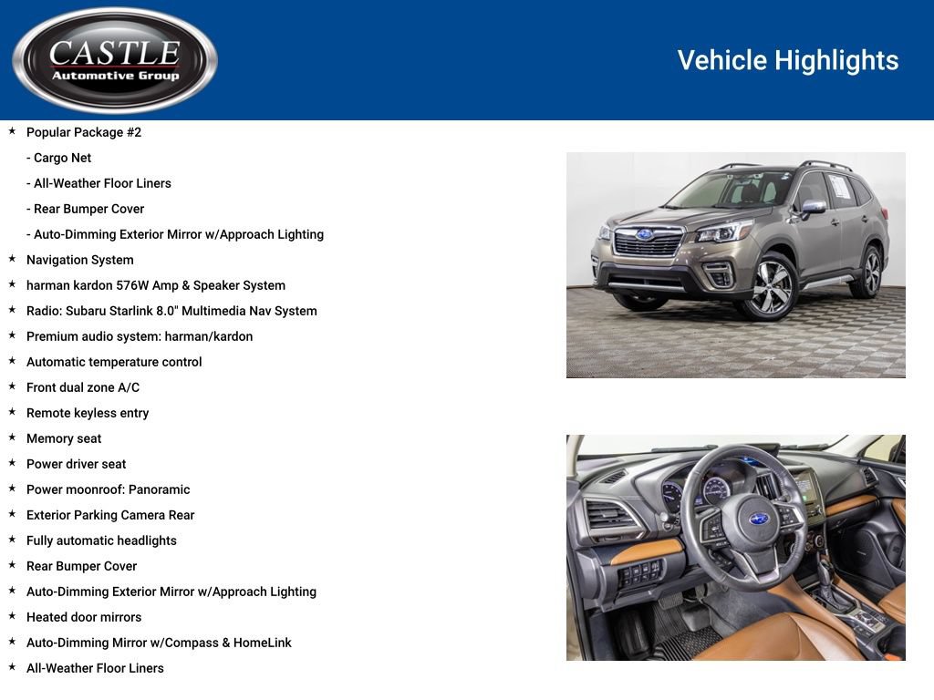 Used 2020 Subaru Forester Touring w/ Popular Package #2 AWD/4WD image 8