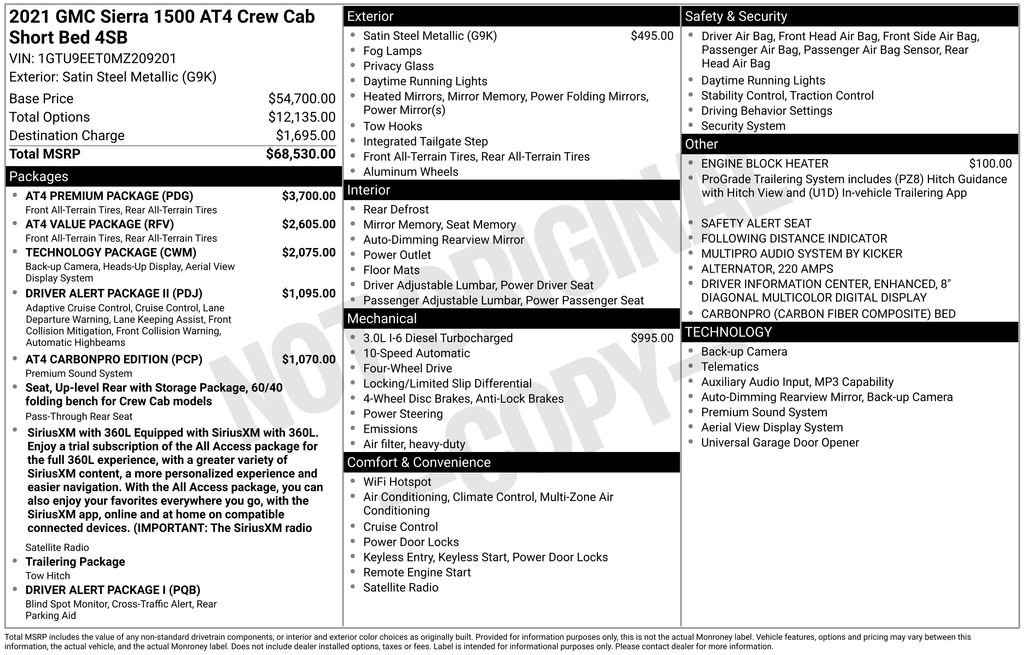 Used 2021 GMC Sierra 1500 AT4 w/ AT4 Premium Package AWD/4WD image 5