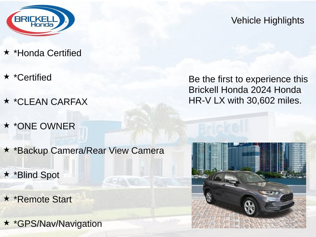 Used 2024 Honda HR-V LX image 10