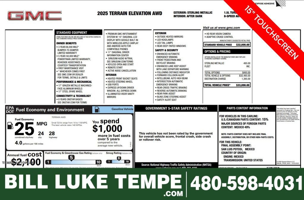 Used 2025 GMC Terrain Elevation image 1