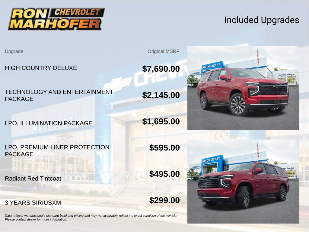 New 2026 Chevrolet Tahoe High Country AWD/4WD image 6