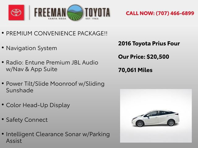 Used 2016 Toyota Prius Four w/ Advanced Technology Package FWD image 10