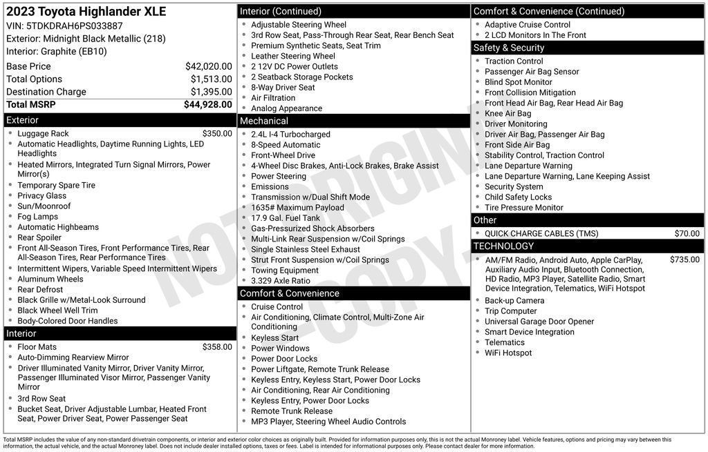 Used 2023 Toyota Highlander XLE image 7