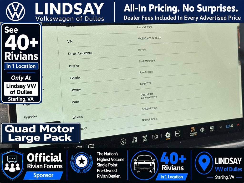 Used 2022 Rivian R1T Launch Edition AWD/4WD image 26