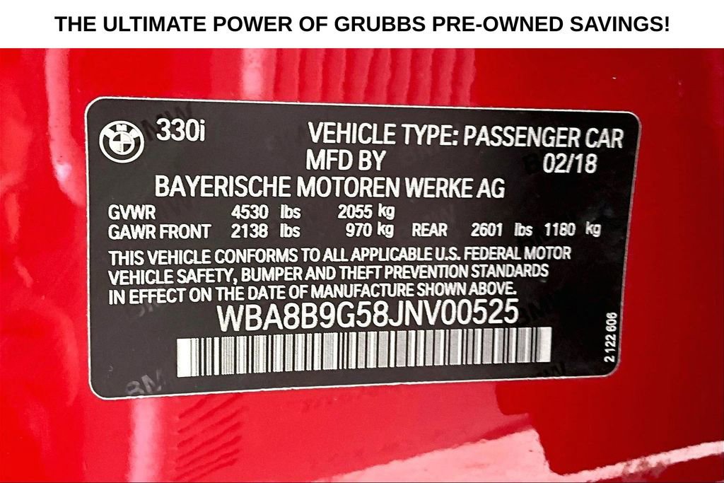 Used 2018 BMW 330i Sedan w/ Convenience Package RWD image 43