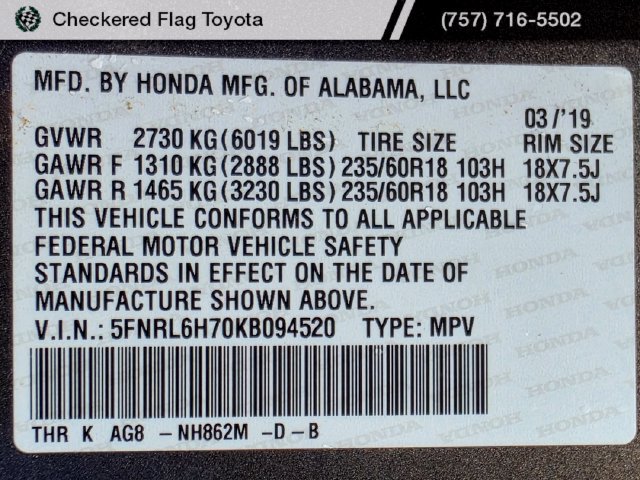Used 2019 Honda Odyssey EX-L image 20