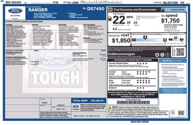 Used 2021 Ford Ranger Lariat AWD/4WD image 47