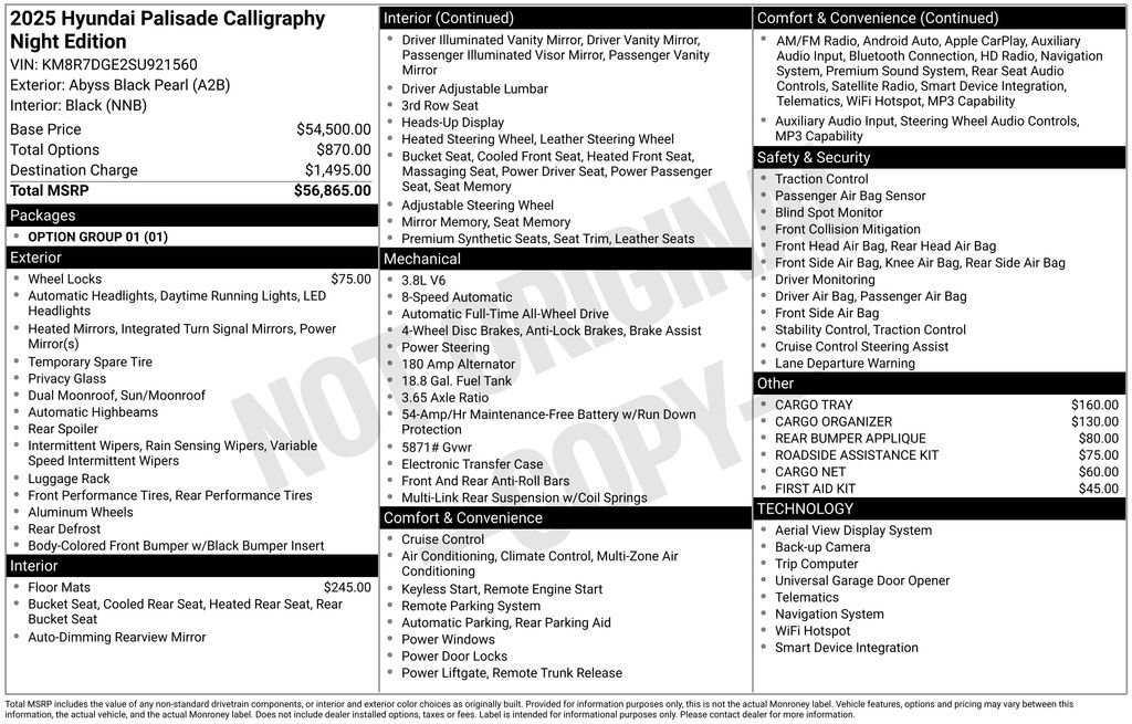 New 2025 Hyundai Palisade Calligraphy image 15