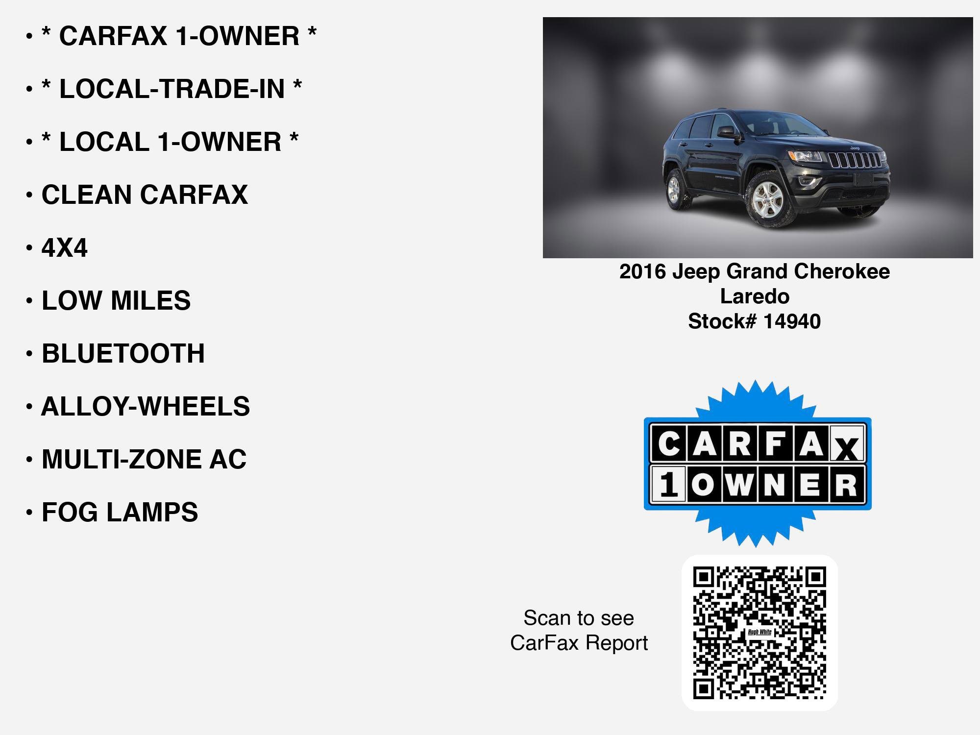 Used 2016 Jeep Grand Cherokee Laredo w/ Quick Order Package 23E image 7