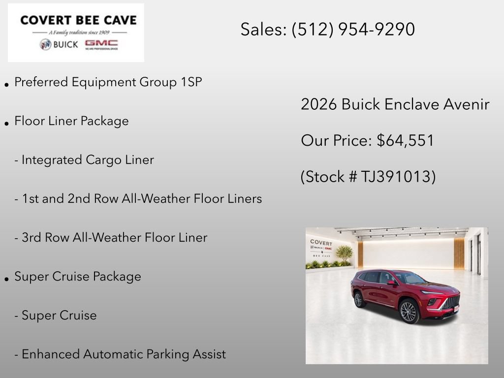 New 2026 Buick Enclave Avenir w/ Super Cruise Package FWD image 7