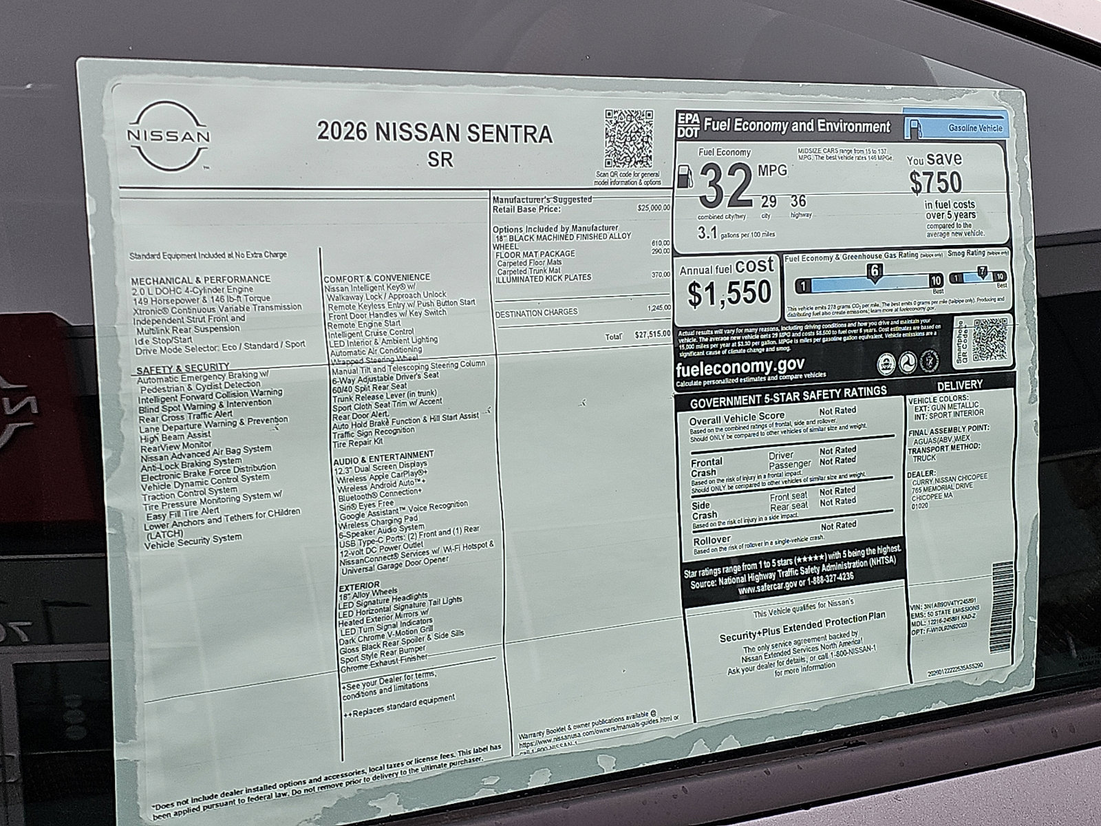 New 2026 Nissan Sentra SR w/ Floor Mat Package image 19