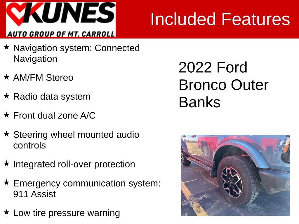 Used 2022 Ford Bronco Outer Banks AWD/4WD image 3