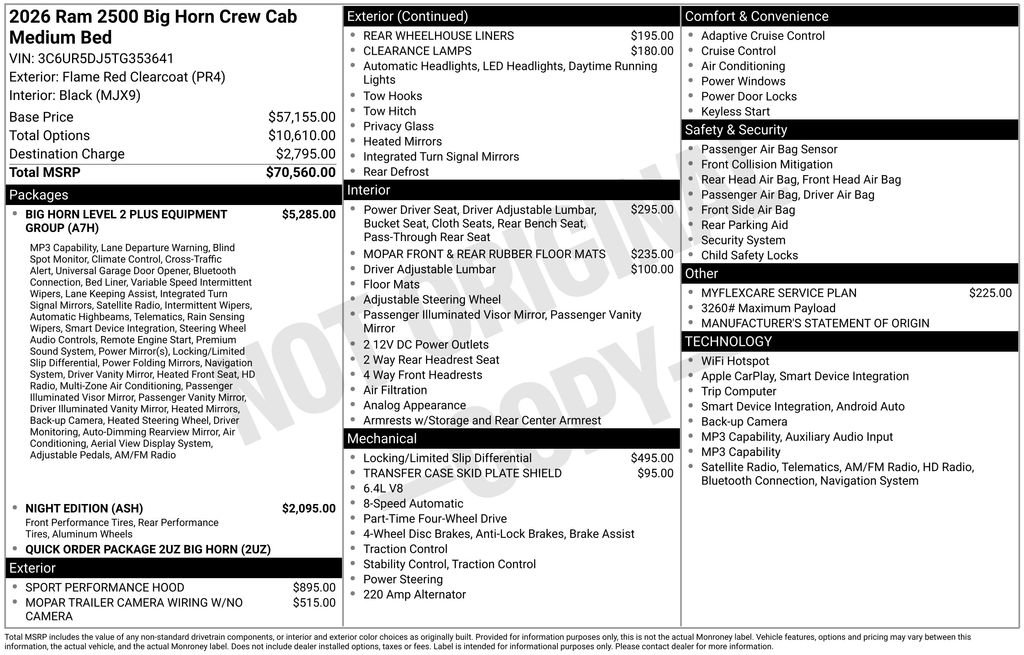 New 2026 RAM 2500 Big Horn AWD/4WD image 36