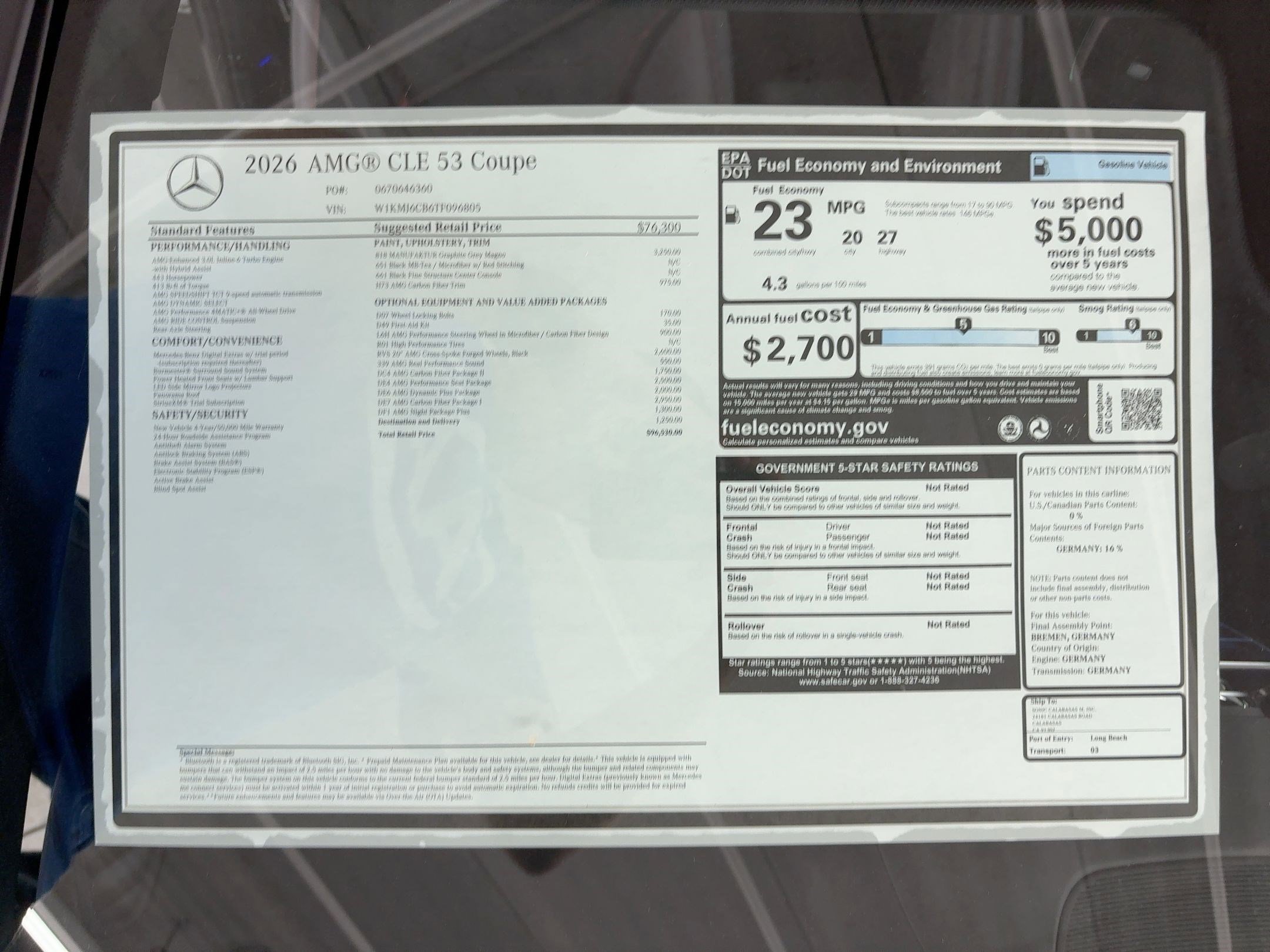 New 2026 Mercedes-Benz CLE 53 AMG 4MATIC Coupe image 31