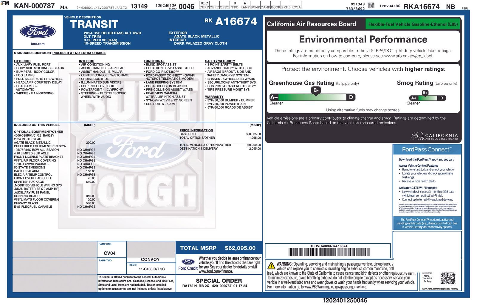 New 2024 Ford Transit 350 XLT w/ Upfitter Package image 2
