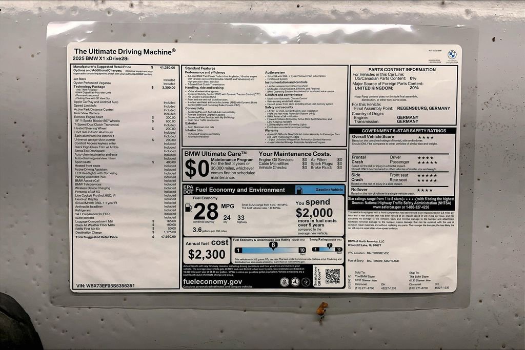 New 2025 BMW X1 xDrive28i w/ Technology Package image 12