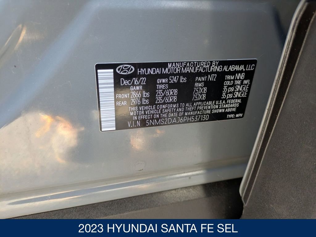 Certified 2023 Hyundai Santa Fe SEL image 39