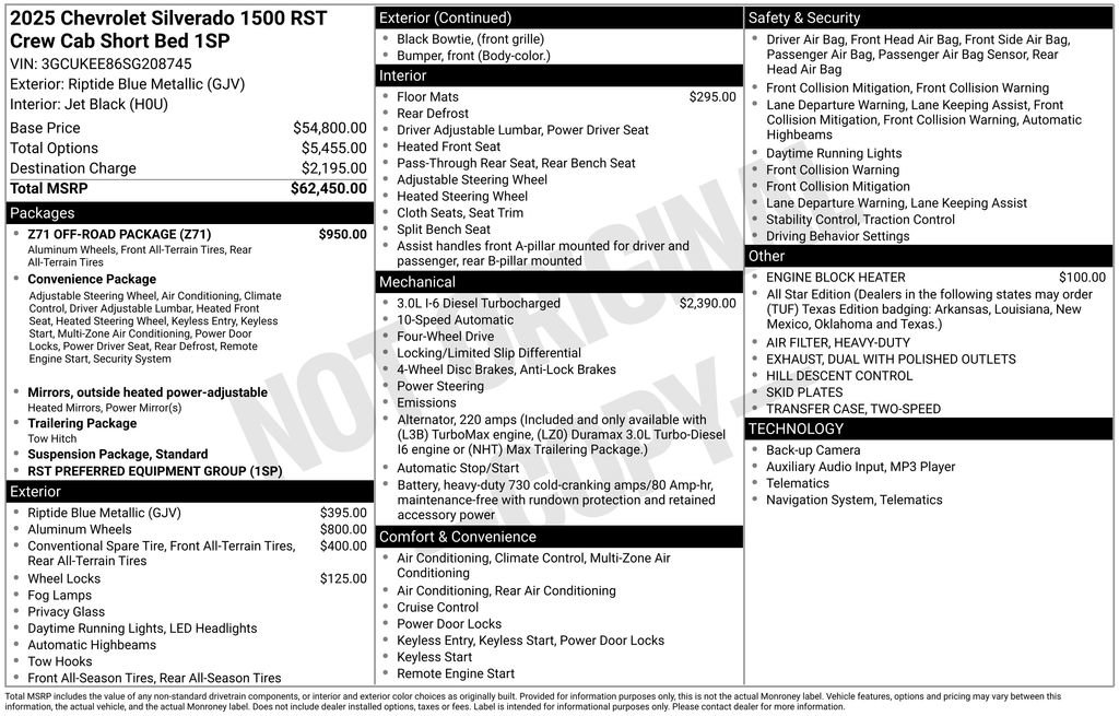 Certified 2025 Chevrolet Silverado 1500 RST w/ Z71 Off-Road Package image 10