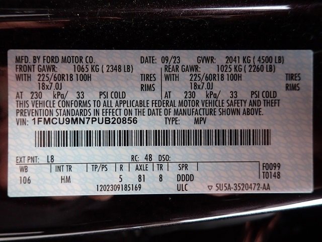 Certified 2023 Ford Escape ST-Line w/ Tech Pack #1 image 21