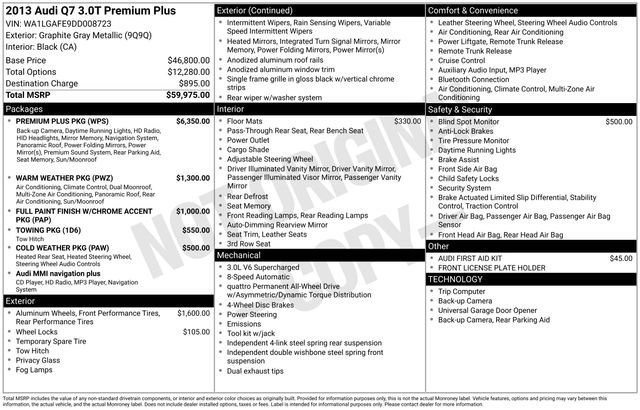 Used 2013 Audi Q7 3.0T Premium Plus w/ Premium Plus Pkg image 4